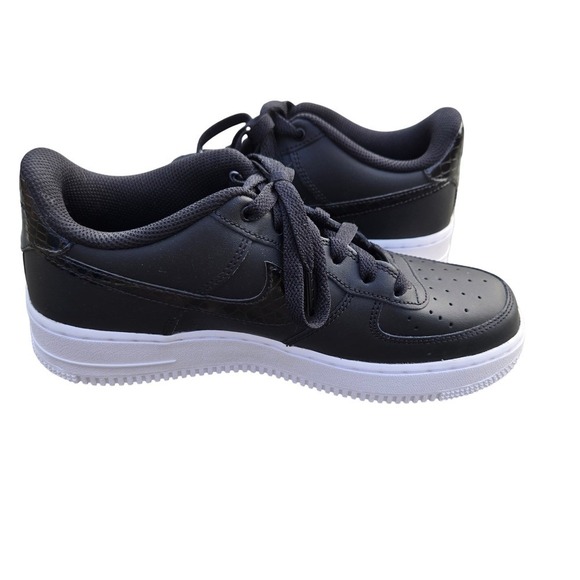 Nike Other - Nike Air Force 1 Low GS 6Y Black White New FV7725-001 Croc Embossed Leather